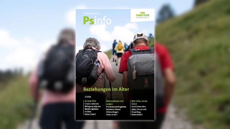 Titelseite von Psinfo 03/2026: Beziehungen im Alter